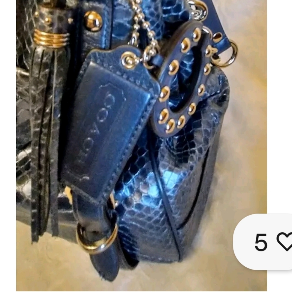 Coach Exotic Embossed Python Leather Sierria Carr… - image 7